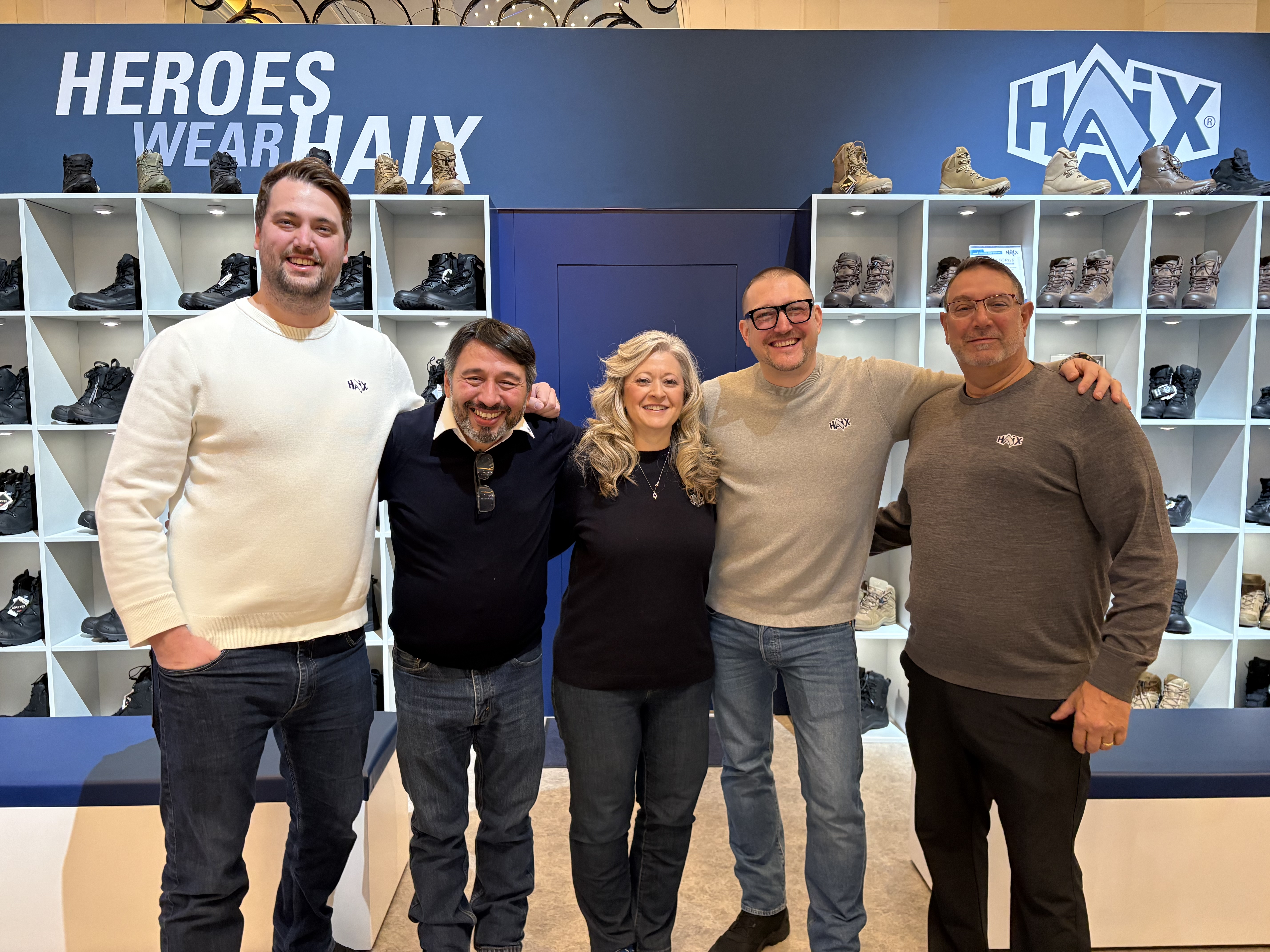 HAIX team at the SHOT Show booth