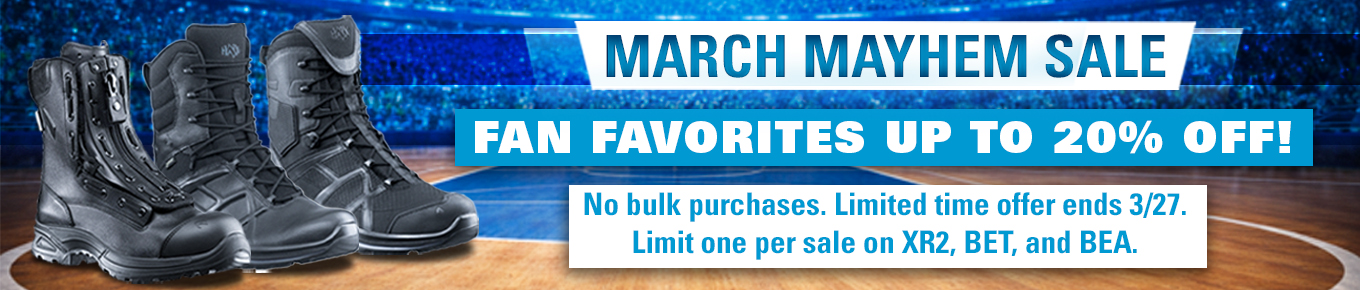 Shop HAIX boots during our March Mayhem Sale! Enjoy up to 20% off fan favorites. Limited time offer!