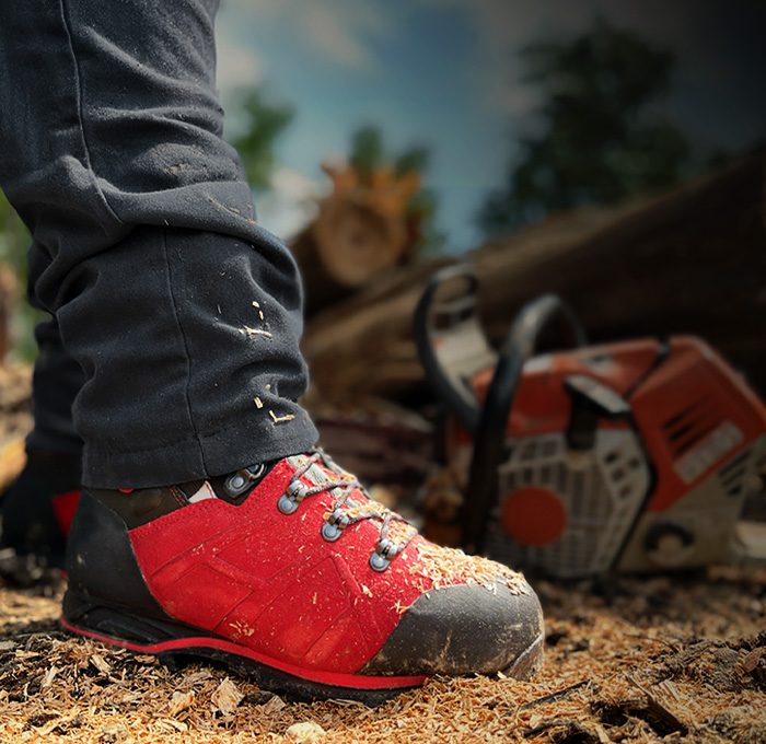 Weartest Special - $100 off select boots featuring a close up on Protector Ultra Signal Red