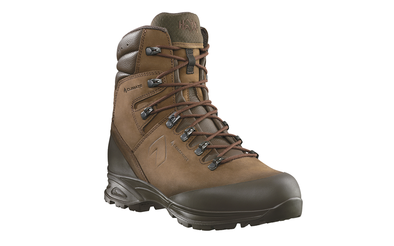 Introducing the Combat Forge: Brown Cold Weather Boot with brown lacing on a white background