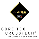 Gore-Tex-Crosstech-iconHAsTrbbeb8T5m GORE-TEX CROSSTECH product technology logo in black and gold design.