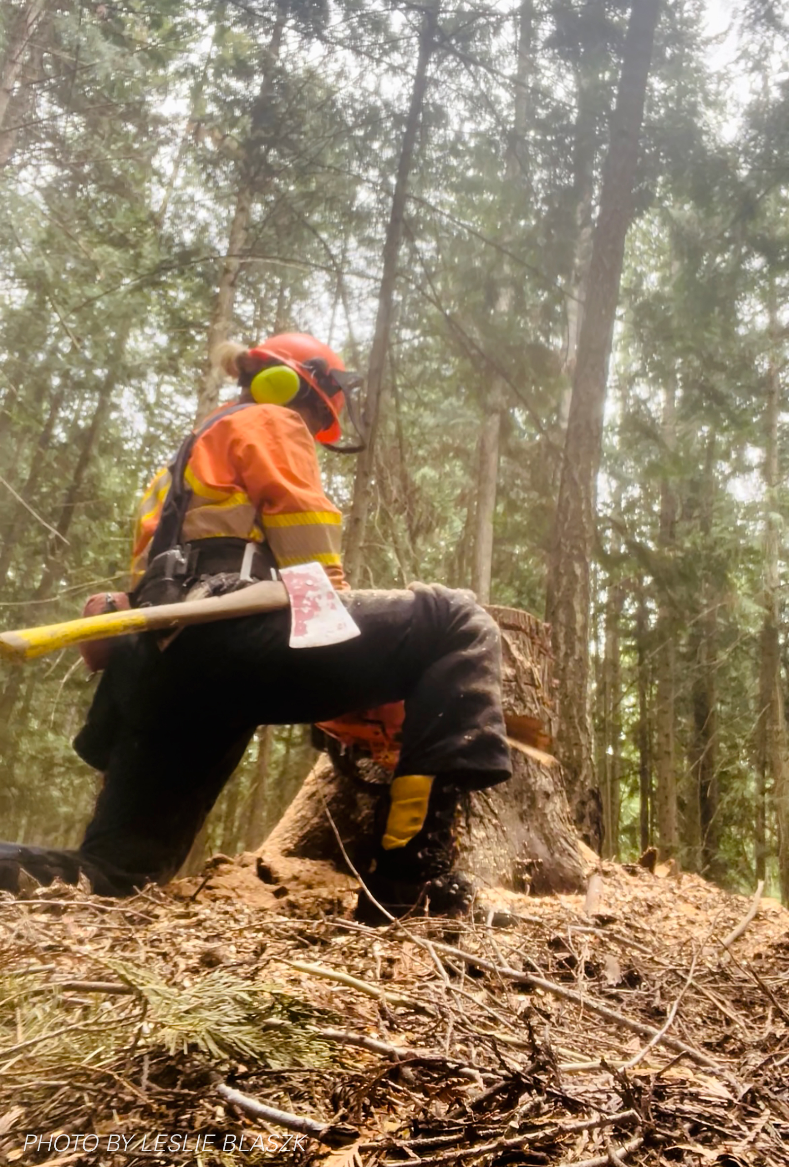 Leslie Blaszk in forest