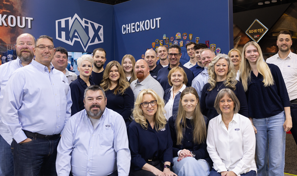 Discover HAIX's dedicated team showcasing premium footwear solutions at a trade show, ready to serve your needs.