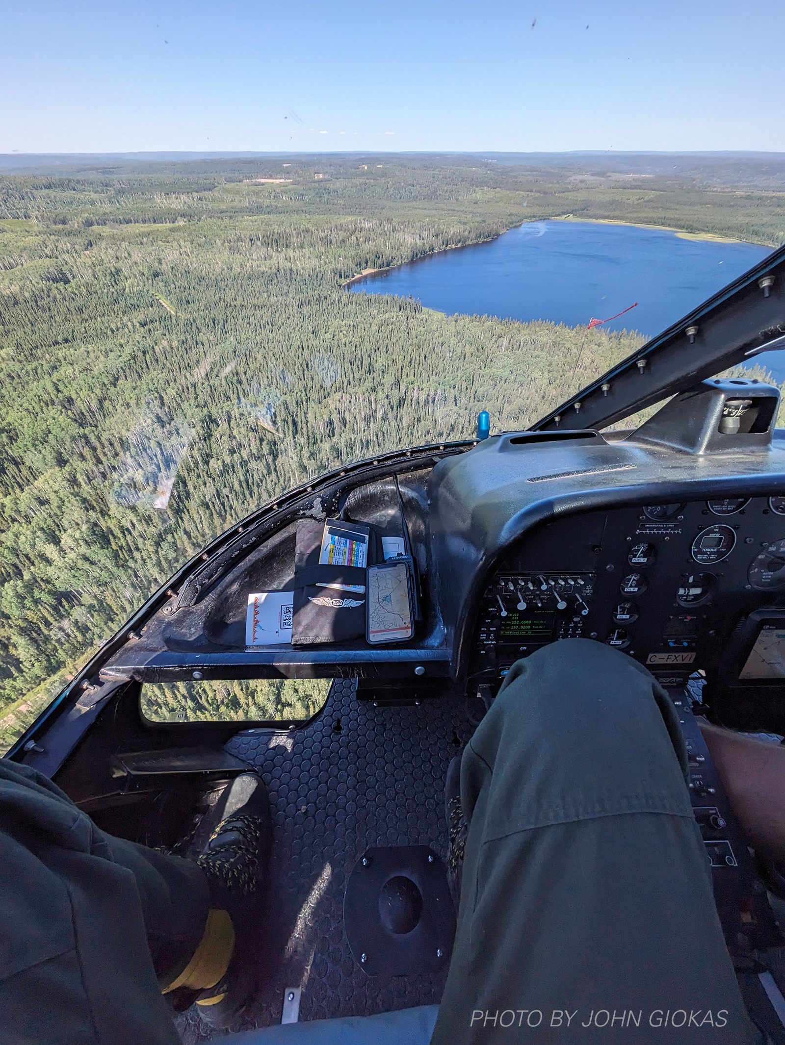 John Giokas in Helicopter