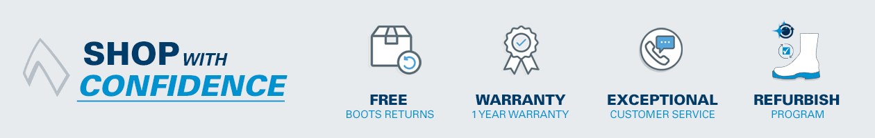 Shop HAIX boots with confidence! Get free returns, a 1-year warranty, exceptional customer service, and our refurbish program