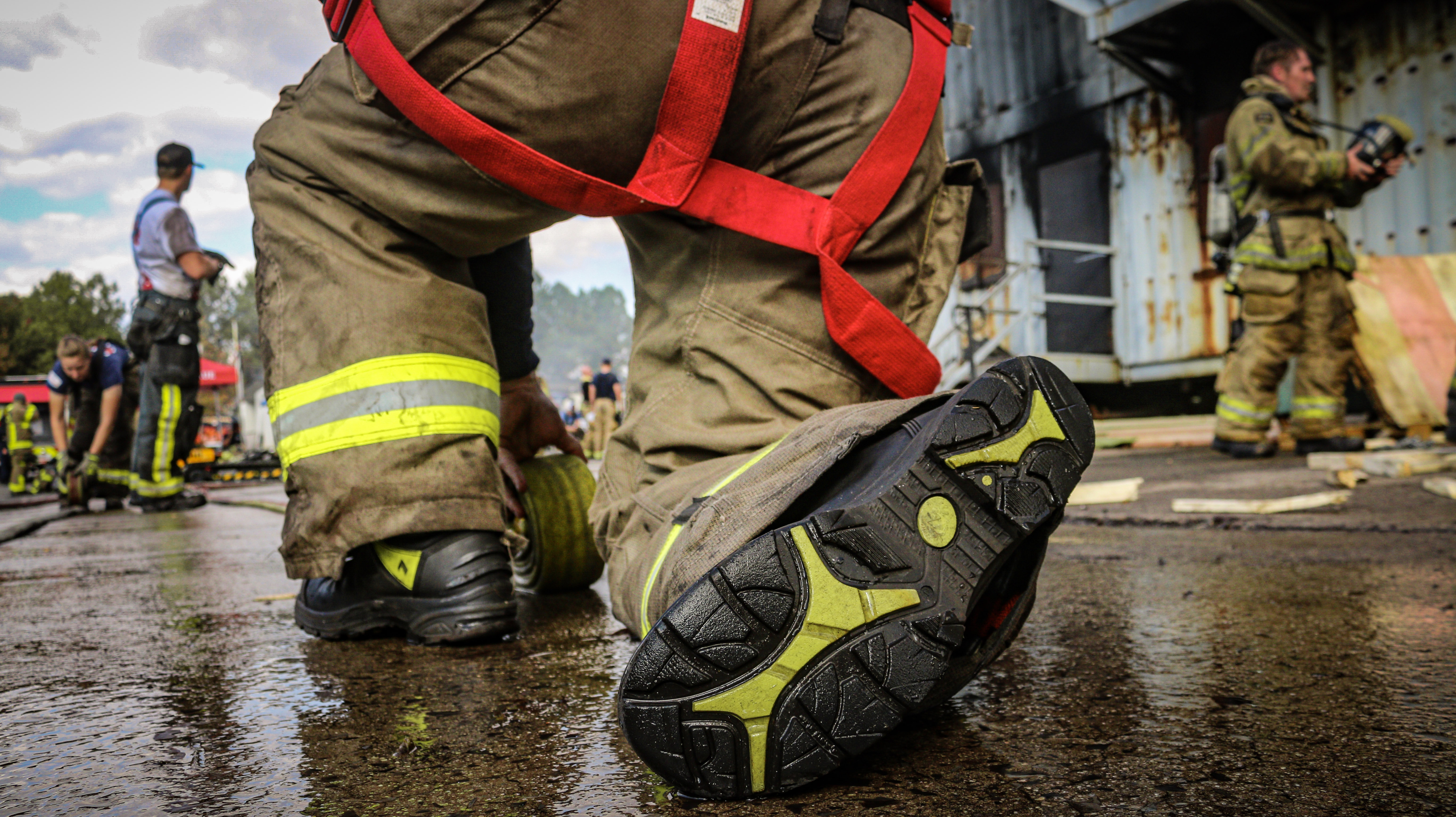 Firefighter Leather Bunker Boots