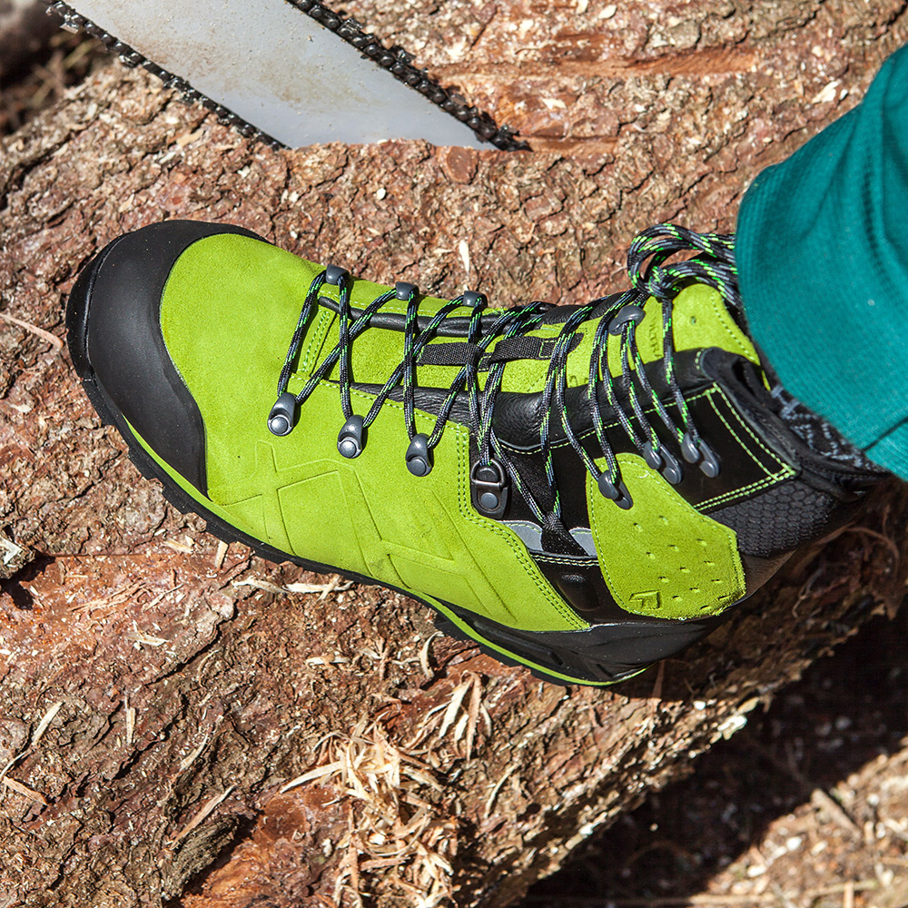 HAIX Protector Ultra Lime Green | Leather Logger Forestry Boots