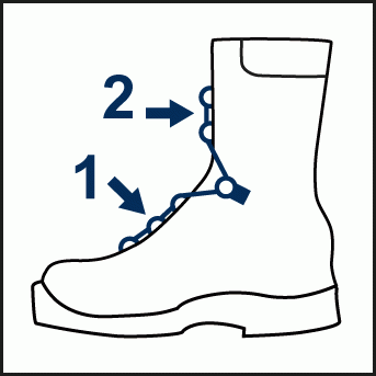 2 Zone Lacing System for Work Boots HAIX Bootstore HAIX Bootstore